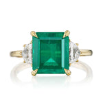 3.57ct Emerald & Diamond Grand Cocktail Ring