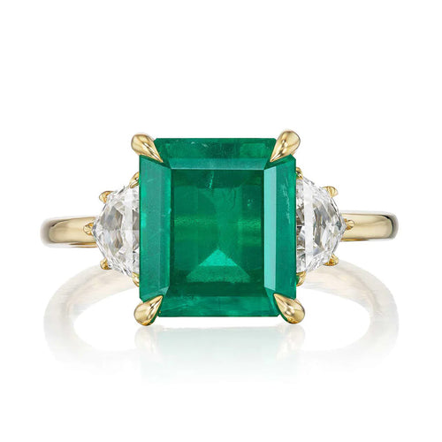 3.57ct Emerald & Diamond Grand Cocktail Ring