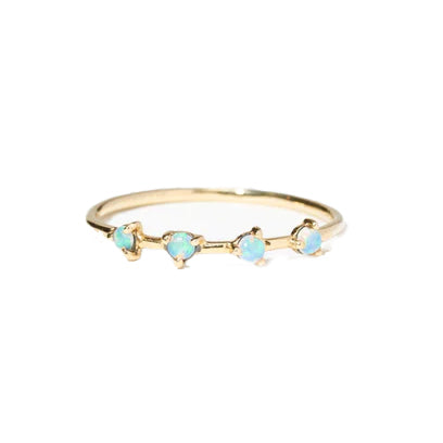 Opal Four-Step Ring