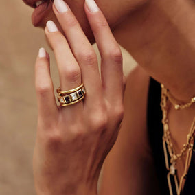 Karina Ruby & Diamond Large Eternity Band Image 2