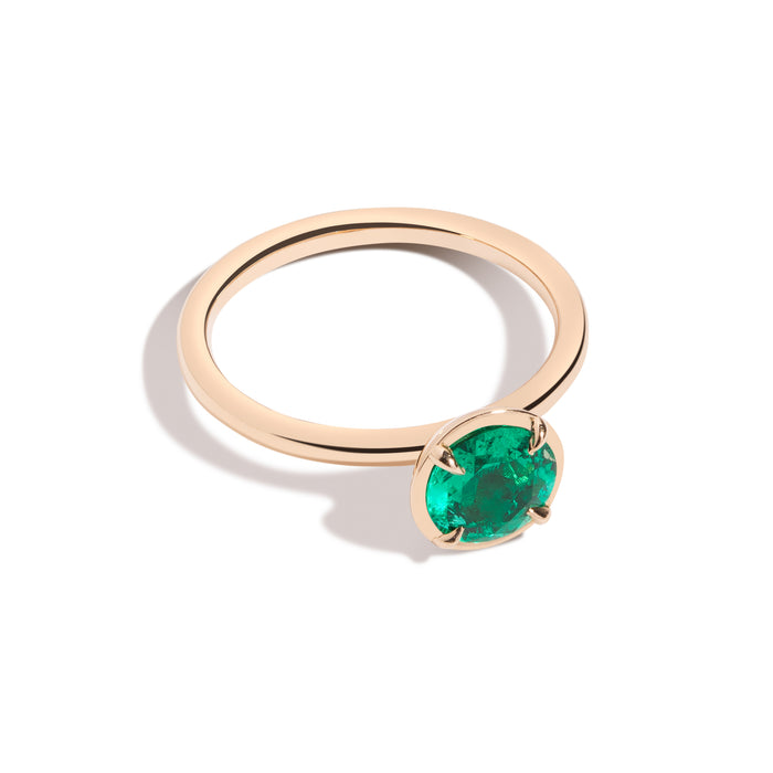 0.95ct Muzo Emerald Stackable Cocktail Ring