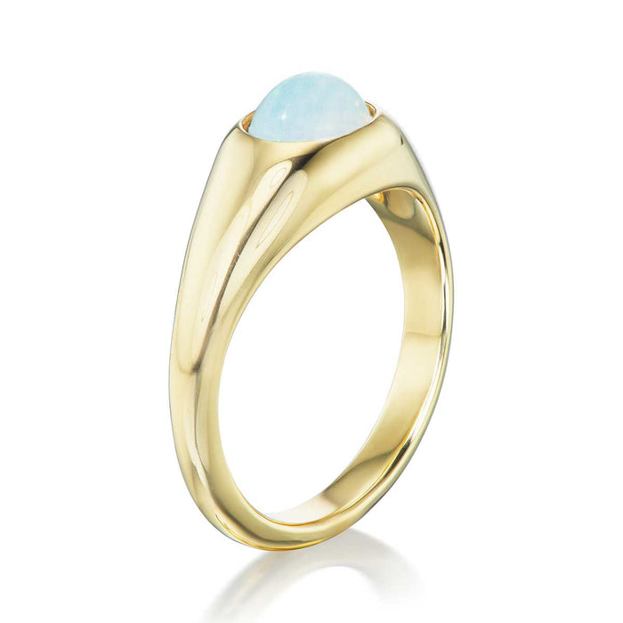 Oval Opal Signet Ring