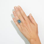 London Blue Topaz, Sapphire & Diamond Statement Ring