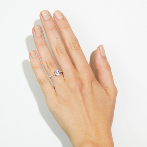 Aquamarine & Diamond Classico Ring Image 2