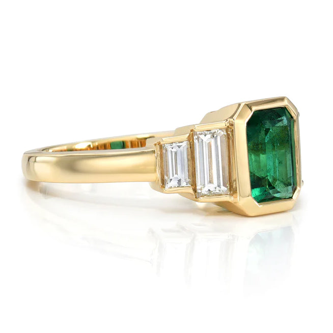 Zambian Emerald & Diamond Caroline Statement Ring