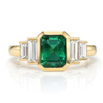 Zambian Emerald & Diamond Caroline Statement Ring