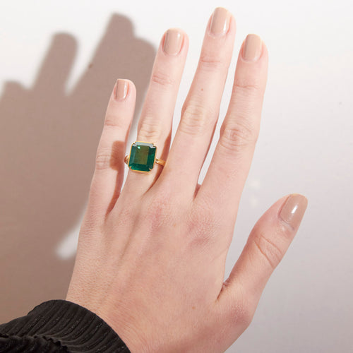 8.82ct Emerald Cleo Statement Ring Image 2