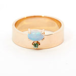 Opal and Tourmaline Bricolage Ring