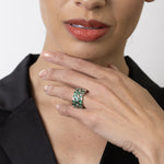 Emerald & Diamond De La Vie Eternity Ring