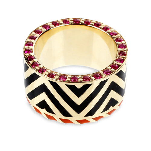 Memphis Chevron Wide Band