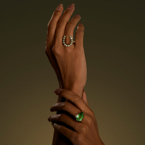 The Elevated Pear Paraiba Tourmaline Ring Image 2