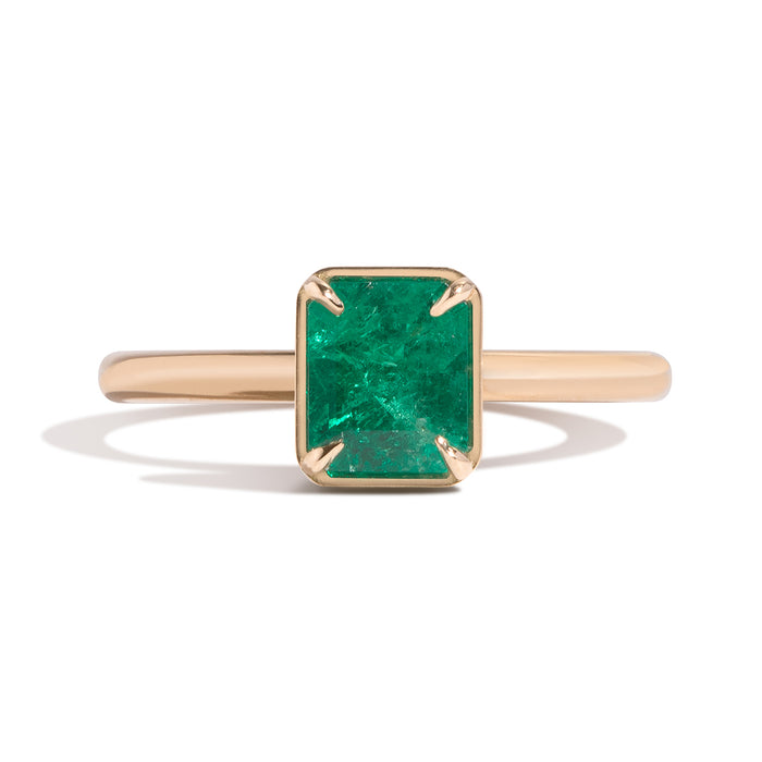0.81ct Emerald Stackable Cocktail Ring