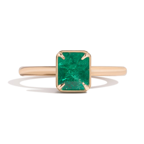 0.90ct Emerald Stackable Cocktail Ring