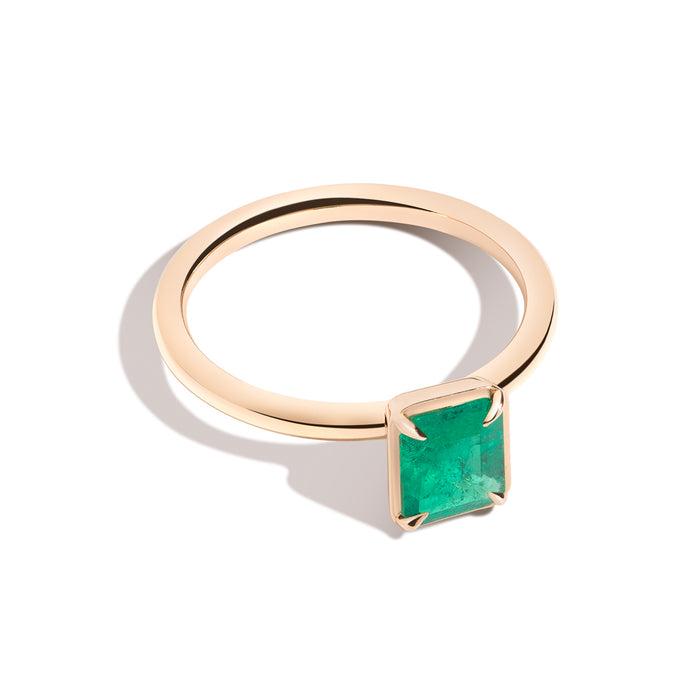 0.81ct Emerald Stackable Cocktail Ring