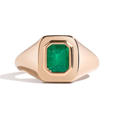 1.10ct Emerald Signet Ring