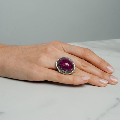 Ruby & Diamond Statement Ring Image 2