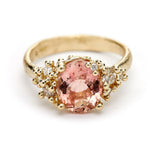 Pink Tourmaline Encrusted Ring