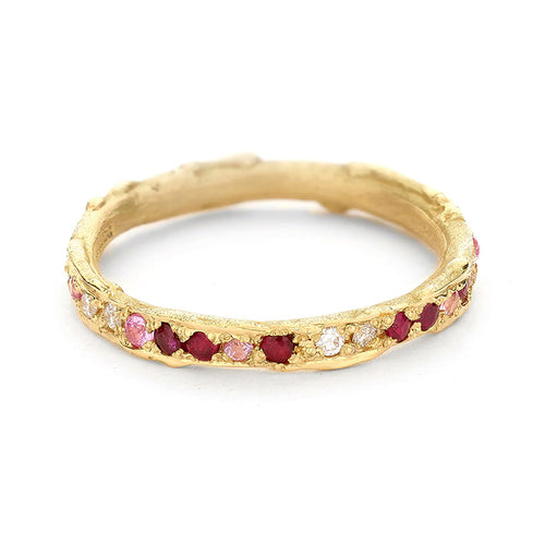 Ruby and Pink Sapphire Eternity Band