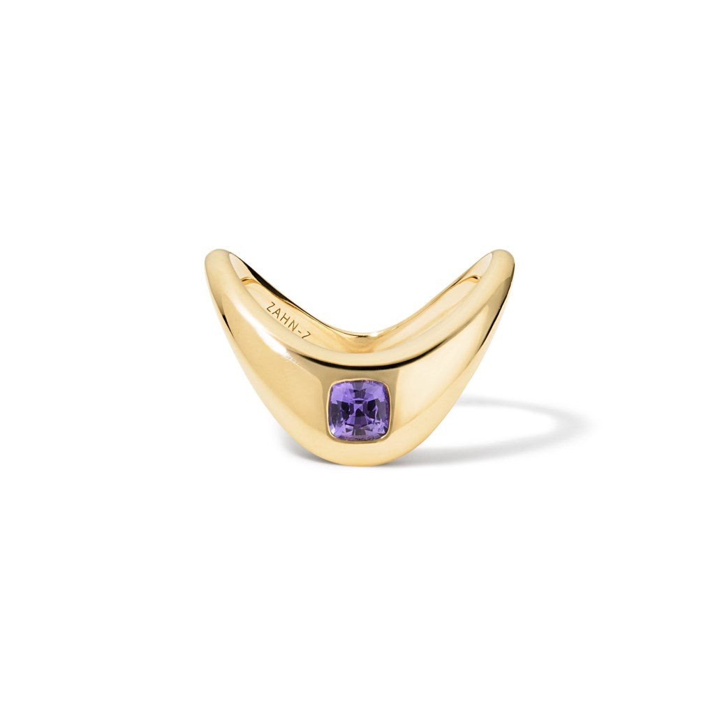Petite ZAHA Purple Sapphire Ring