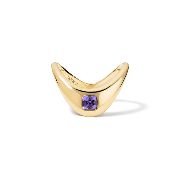 Petite ZAHA Purple Sapphire Ring