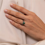 Petite ZAHA Emerald Stacking Ring