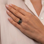 Petite ZAHA Emerald Stacking Ring