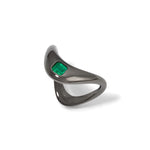 Petite ZAHA Emerald Stacking Ring