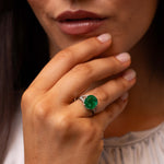 Russian Emerald & Diamond Cocktail Ring