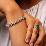 Russian Emerald & Diamond Cocktail Ring