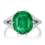 Russian Emerald & Diamond Cocktail Ring
