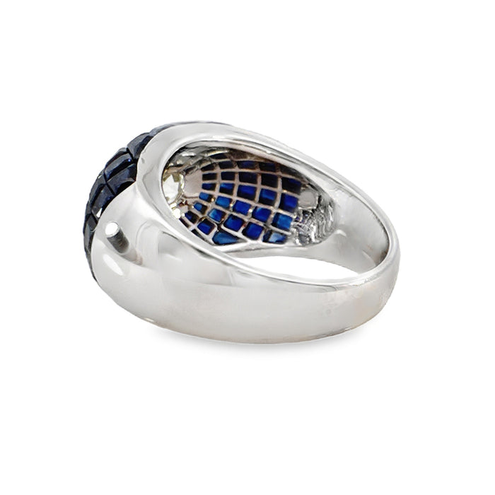 Sapphire & Diamond Bombe Ring
