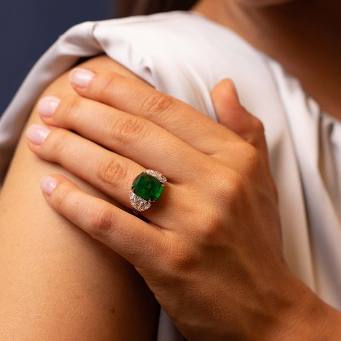 Sugarloaf Emerald & Diamond Cocktail Ring