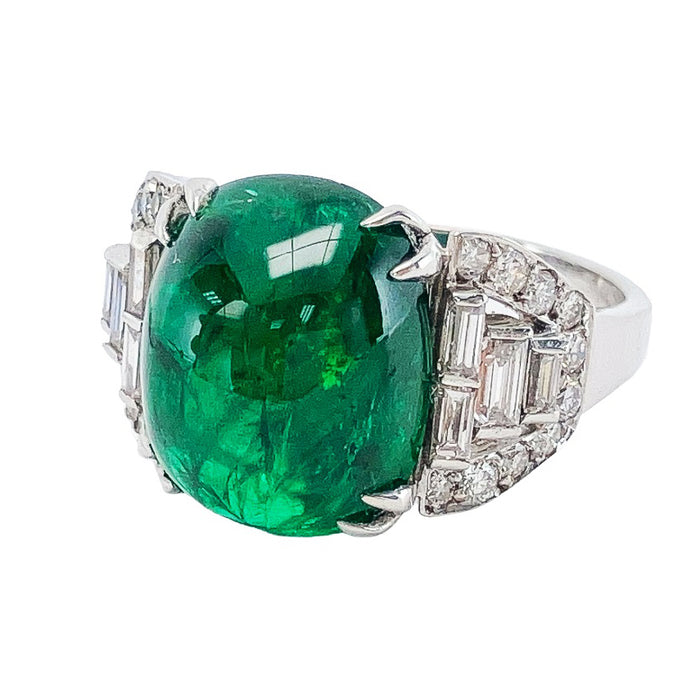 Sugarloaf Emerald & Diamond Cocktail Ring