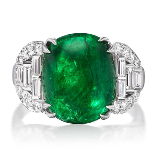 Sugarloaf Emerald & Diamond Cocktail Ring