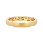 Rainbow Sapphires and Tsavorites Narrow Ring