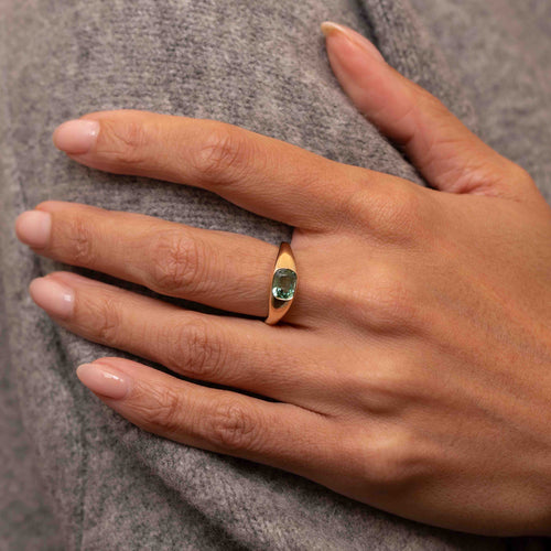 Tourmaline Lyra Signet Ring Image 2