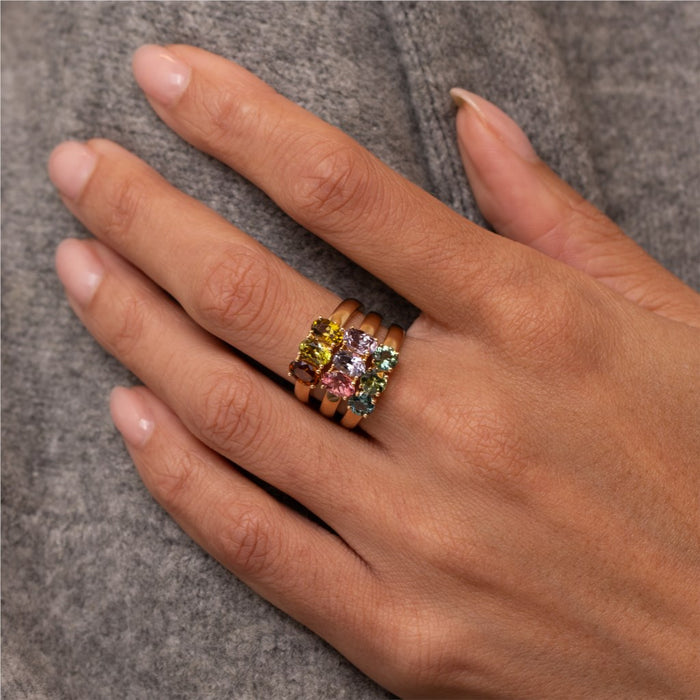 Ombre Garnets Vesta Ring