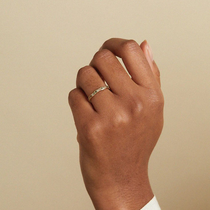 Green Sapphire and Diamond Eternity Band