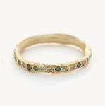 Green Sapphire and Diamond Eternity Band