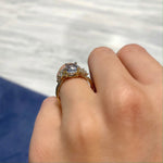 Sapphire & Diamond Encrusted Ring