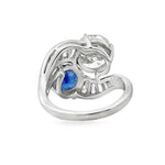 Sapphire & Diamond Toi et Moi Ring