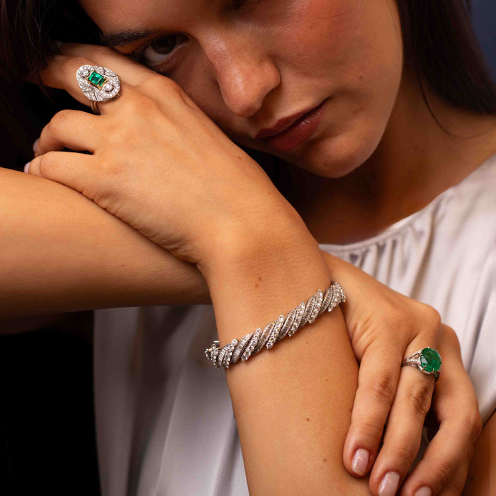 Emerald & Diamond Cocktail Ring