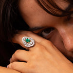 Emerald & Diamond Cocktail Ring