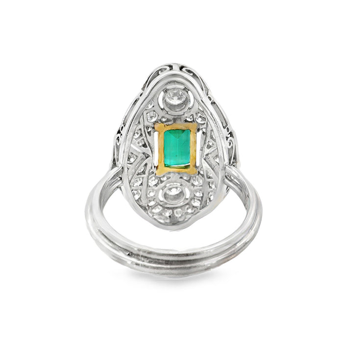 Emerald & Diamond Cocktail Ring