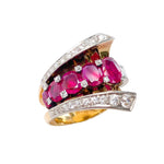 Retro Ruby & Diamond Statement Ring
