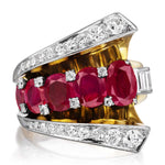 Retro Ruby & Diamond Statement Ring