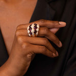Amethyst & Diamond Cocktail Ring