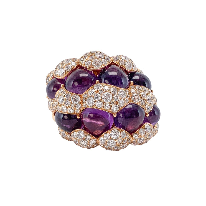 Amethyst & Diamond Cocktail Ring