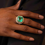 Emerald and Diamond Ring