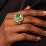 Emerald and Diamond Ring